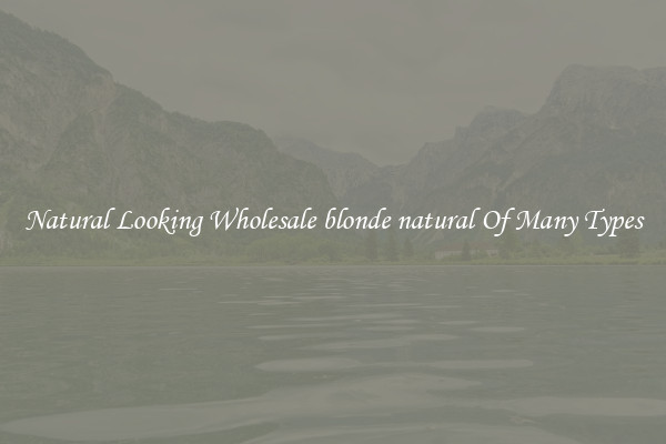 Natural Looking Wholesale blonde natural Of Many Types