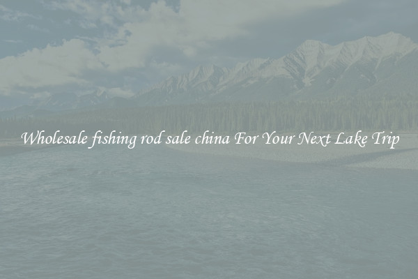 Wholesale fishing rod sale china For Your Next Lake Trip
