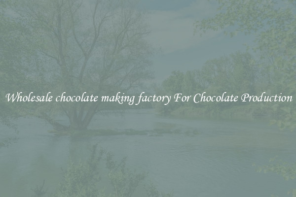 Wholesale chocolate making factory For Chocolate Production