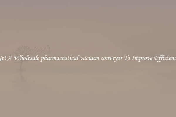 Get A Wholesale pharmaceutical vacuum conveyor To Improve Efficiency