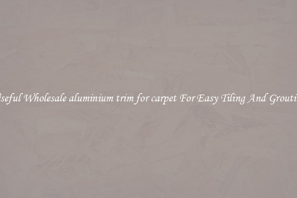 Useful Wholesale aluminium trim for carpet For Easy Tiling And Grouting