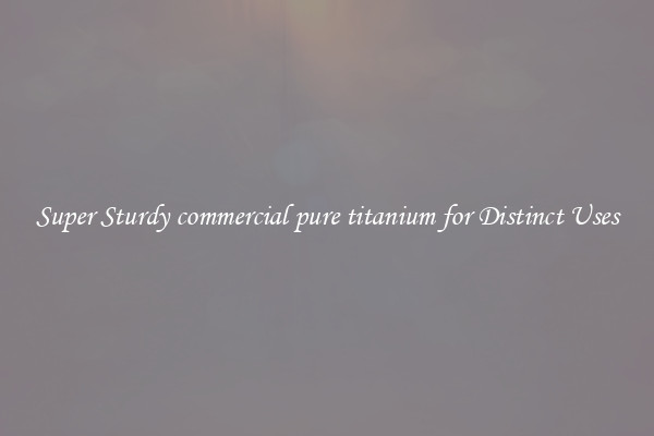 Super Sturdy commercial pure titanium for Distinct Uses