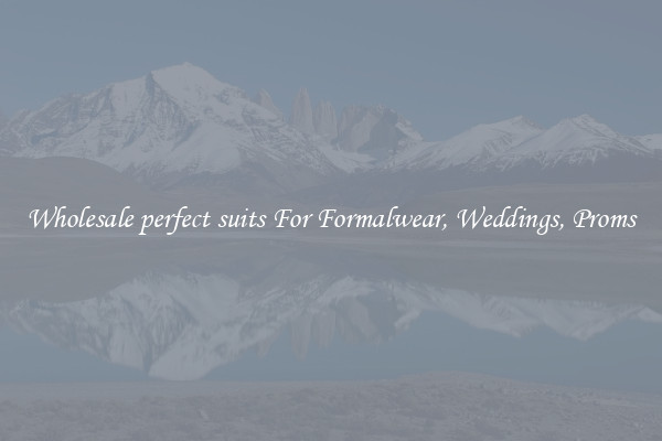 Wholesale perfect suits For Formalwear, Weddings, Proms