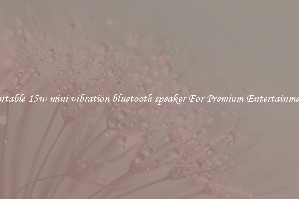 portable 15w mini vibration bluetooth speaker For Premium Entertainment