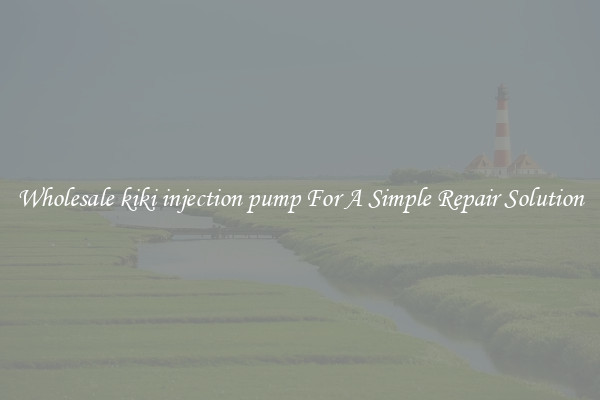 Wholesale kiki injection pump For A Simple Repair Solution