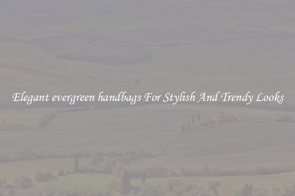 Elegant evergreen handbags For Stylish And Trendy Looks