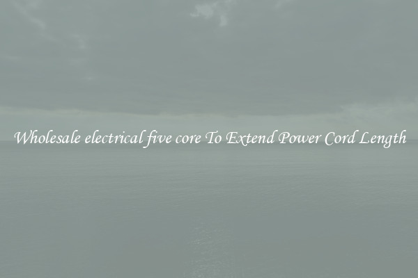 Wholesale electrical five core To Extend Power Cord Length