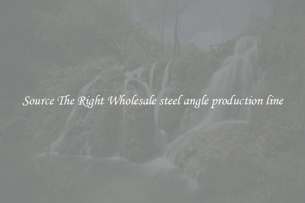 Source The Right Wholesale steel angle production line