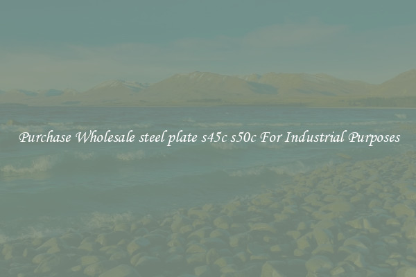 Purchase Wholesale steel plate s45c s50c For Industrial Purposes