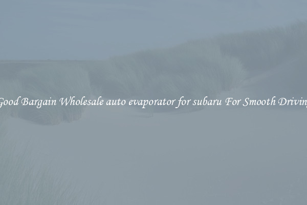 Good Bargain Wholesale auto evaporator for subaru For Smooth Driving